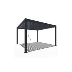 Weide Deluxe Plus Pergola | Aluminium Lamellendach | 4 x 4 M | anthrazit | Pavillon freistehend