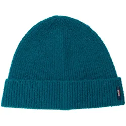 Strickmütze CINQUE "ORESTO", Damen, blau (petrol), Strick, Baumwollmischung, unifarben, casual,klassisch, Mützen, Mit Umschlag