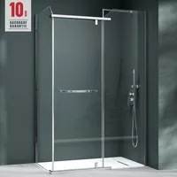 Dusche Duschkabine 120x90 Duschabtrennung Pendeltür 8mm ESG mit Nano 195cm NEU