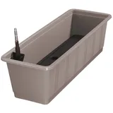 geli Blumenkasten Aqua Green Plus incl. Bewässerung und Wasserstandsanzeiger, Farben:Taupe, Länge:60 cm