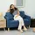 Homcom 2 Sitzer Sofa-117L x 62B x 78H cm-Blau | Gr.: onesize