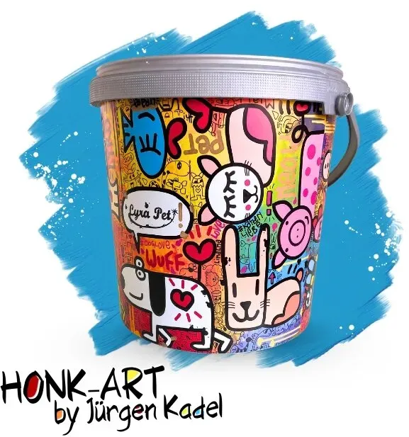 Lyra Pet® 10 L Futtereimer Design Eimer Honk-Art - Limited Edition