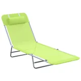 REDOM Gartenliege 56x182x24,5 cm Sonnenliege, klappbar, 2-Beinliege, Sonnenliege Gartenliege Relaxliege, 1 St., Gartenliege & Relaxliege für Terrasse & Balkon, Ideal für entspannte Stunden im Freien, Grün grün