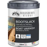 Bootslack Parkettlack Schiffslack Holzlack Seidenglänzend Anthrazitgrau für Holz Boot Schiff - 750ml