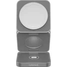 CubeNest S312 Pro Spacegrau kabelloses Magsafe-kompatibles Ladegerät 3in1 mit MagSafe Unterstützung