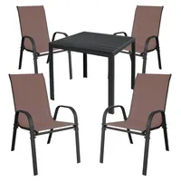 Mojawo Gartengarnitur 5-tlg. Anthrazit/Schwarz