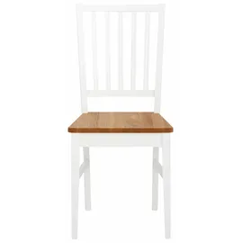 Home Affaire Esszimmerstuhl HOME AFFAIRE "Ruanda Holzstuhl", weiß (weiß, eiche), B:44cm H:92cm T:50cm, Massivholz, Stühle, Esszimmerstuhl, im 2er, 4er oder 6er-Set, Küchenstuhl