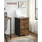 VASAGLE Rollcontainer 3 Schubladen 40 x 40 x 60 braun-schwarz