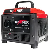 Grafner Stromerzeuger Stromerzeuger Inverter Notstromaggregat Benzin 1200W, (Stk, 1-tlg., 1), Inklusive 230 V Steckdose, 53, 5cm3 Hubraum