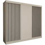 AX Living Schwebetürenschrank, Weiß, Schwarz, Kunststoff, Teilmassiv,Kiefer, Rechteckig, 240x216.1x61 cm, Hergestellt in Europa, FSC Mix, Reach, Schlafzimmer, Kleiderschränke, Schwebetürenschränke