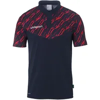 Uhlsport Progressive 28 Kurzarm-poloshirt - Navy Blue / Red