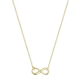 ELLI PREMIUM Halskette Infinity Unendlichkeit Symbol 375 Gelbgold