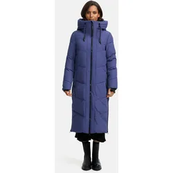 Winterjacke MARIKOO "Nadaree XVI", Damen, Gr. XS, blau (blau violet), Obermaterial: 100% Polyester; Futter: 100% Polyester; Wattierung: 100% Polyester; Ärmelfutter: 100% Polyester, Jacken, Stepp Mantel mit großer Kapuze