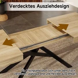 stilvora Küchentisch 180 x 76 x 80 cm braun