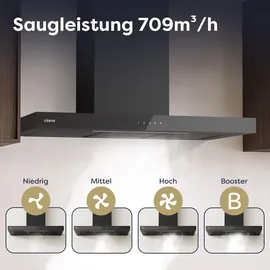 Ciarra A+++ 709 m3/h Dunstabzugshaube 90cm Wandhaube WIFI +APP & Touch Control VMB9102