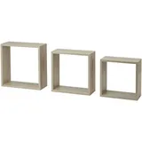 DOLLE Wandregal-Set „Frame“, 3-teilig, beige