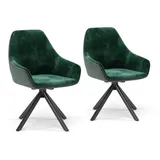 Vicco Vicco, Stühle, Eleganza, Grün, 2er Set