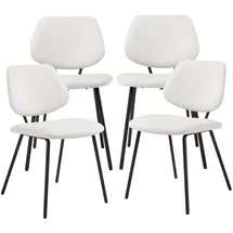 [en.casa] Esszimmerstuhl Köma Webstoff Beige 4er Set