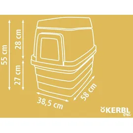 Kerbl Kaninchenbau Bunny Base Komplettset, grau/orange, ca. B38,5/H55/T58 cm,