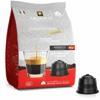 Lollocaffè Kaffeekapseln Argento, kompatibel mit Nescafé Dolce Gusto, 16 Kapseln