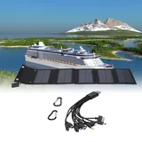 Flexibles, Tragbares 15-w-solarpanel Mit Faltbarer Reise-/camping-ladetasche, Datenkabel Und 1-10-stecker Für Auto- Und Wohnmobilbatterien