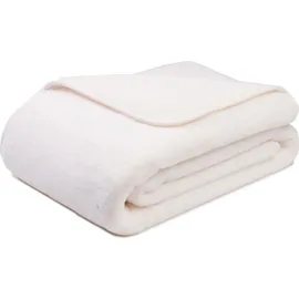 Gözze Merino Decke 150 x 200 cm wollweiß