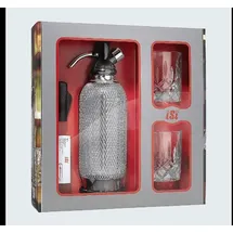 iSi Wassersprudler Classic silber + 10 Soda Kapseln + 2 Gläser