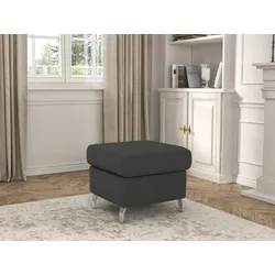 Stauraumhocker SIT & MORE "Visby", grau, B:58cm H:48cm, Hocker, auch erhältlich in dem mit Wasser zu reinigendem "Soft clean" Bezug