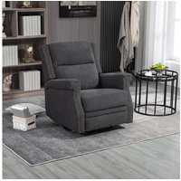Odikalo Drehsessel Lounge Sessel Einzelsessel Freizeit Liegesessel Drehbar Mehrfarbig grau