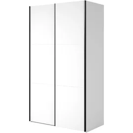 otto home Kleiderschrank OTTO HOME "Eastvale, 120x64x210cm, ideal für kleine Räume oder Nischen", weiß, B:120cm H:210cm T:64cm, FSC-zertifizierter Holzwerkstoff, Melamin, Metall, Schränke, Kleiderschrank, Schrank mit Schwebetüren, FSC-zertifiziert, Metallgriffe