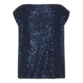 LASCANA Paillettenshirt Damen dunkelblau Gr.36/38