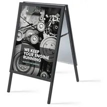 Showdown Kundenstopper DIN A1 Aluminium Schwarz