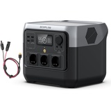 EF ECOFLOW RIVER 2 Pro 768WhTragbare Powerstation mit XT60i Kabel 3.5M, Solargenerator mit LiFeP04, 3x 800W AC-Steckdosen, Schnellladung in 70 Stunde, Balkonkraft für Camping/Wohnmobile/Notstrom