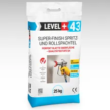Level + Super Finish 25 kg Spritz- Rollspachtel Fertigspachtel Perfekt Glatt Q4