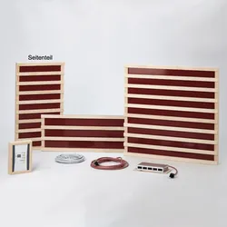 Infraworld Flächenheizsystem Rückenteil in Fichte/Espe 850 x 820 x 50 mm Espe anthrazitgrau