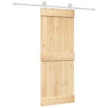 vidaXL Schiebetür rechts 80 x 210 cm Braun/Weiß