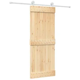 vidaXL Schiebetür rechts 80 x 210 cm Braun/Weiß