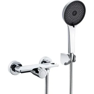 Auralum Wasserfall Badewanne Duschset mit 5 Funktionen Handbrause, Chrome Badewannenarmatur, Duschsystem Duschset für Badewanne und Badezimmer