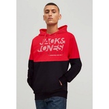 JACK & JONES Kapuzensweatshirt »JJ JJMARCO SWEAT HOOD«, Gr. L, rot, , 96186539-L