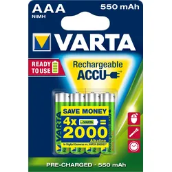 Varta Batterie 4 x AAA - NiMH - (wiederaufladbar)