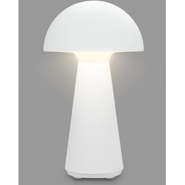 Briloner LED-Akku-Tischleuchte Fungo, aufladbar, Weiß