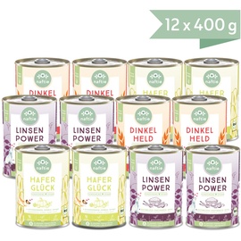 Naftie veganes Nassfutter Mixpaket 12x400 g Dose