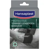 Hansaplast Protective Tennisellenbogen-Bandage, stützende Bandage schont & unterstützt den Arm, Ellenbogen-Bandage passend für rechten & linken Ellenbogen, Einheitsgröße – Verstellbar