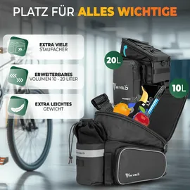 MIVELO Gepäckträgertasche schwarz