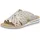 Rieker Damen Pantolette breiter Riemen mit Strass schmale Weite V0689, Größe:41 EU, Farbe:Beige - Beige - 41