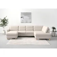 sit&more Wohnlandschaft SIT & MORE "Farö U-Form", grau (elephant), B:325cm H:90cm T:187cm, Sofas, Wohnlandschaft, inklusive Federkern, wahlweise mit Bettfunktion und Bettkasten