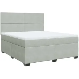 vidaXL Boxspringbett 180 x 200 cm Hellgrau