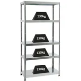 Proregal Schwerlastregal Metall 180x90x40 cm verzinkt