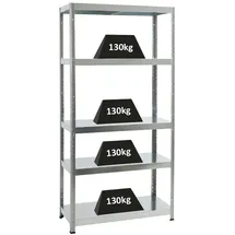 Proregal Schwerlastregal Metall 180x90x40 cm verzinkt