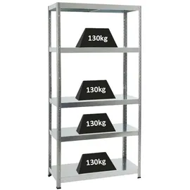 Proregal Schwerlastregal Metall 180x90x40 cm verzinkt